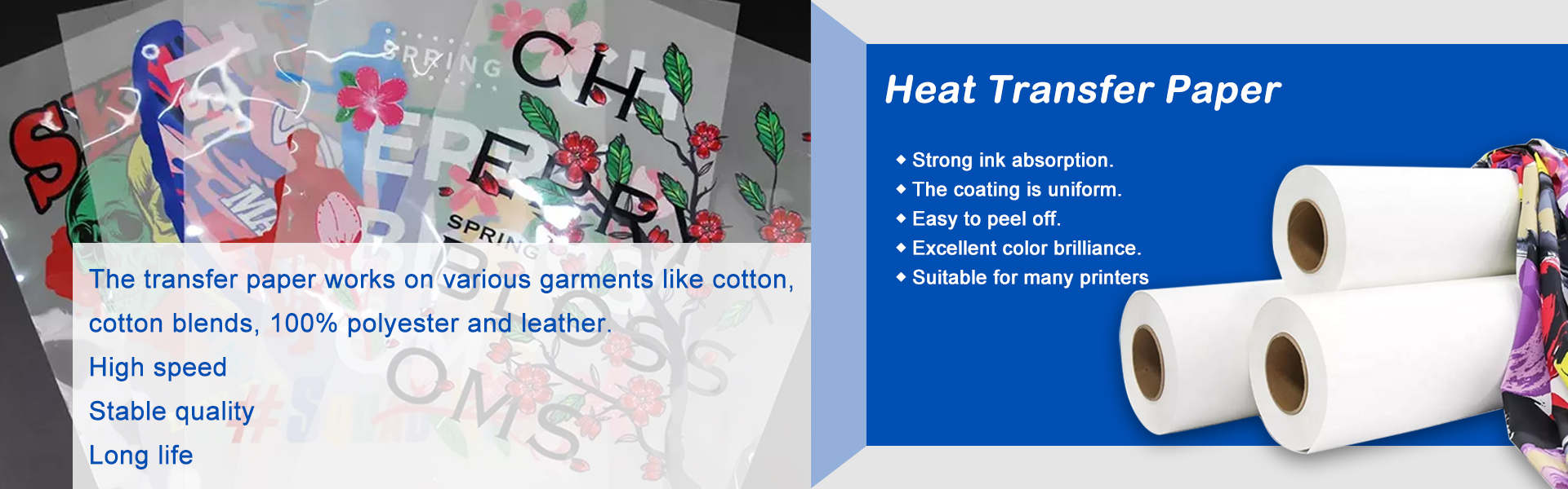 Carta di trasferimento di calore, carta di sublimazione, carta per stampanti digitali,Suzhou Huarong Paper Products Co., Ltd